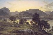 John glover Twilight,Ullswater mid 1820s china oil painting artist